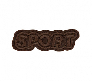 Термоаппликация "Sport" коричневый 38х12мм LA573