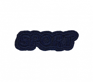 Термоаппликация "Sport" т.синий 38х12мм LA573