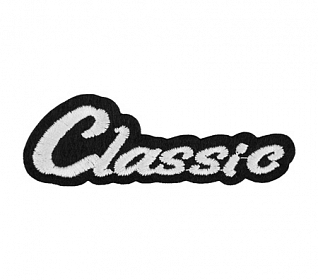 Термоаппликация "Classic" бело-черный 75х26мм LA571