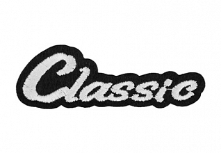 Термоаппликация "Classic" бело-черный 75х26мм LA571